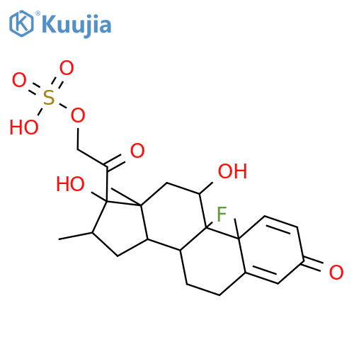 (8S,10S,11S,13S,14S,16R,17R)-9-fluoro-11,17-dihydroxy-10,13,16-trimethyl-3-oxo-17-(2-sulfooxyacetyl)-6,7,8,11,12,14,15,16-octahydrocyclopenta[a]phenanthrene structure