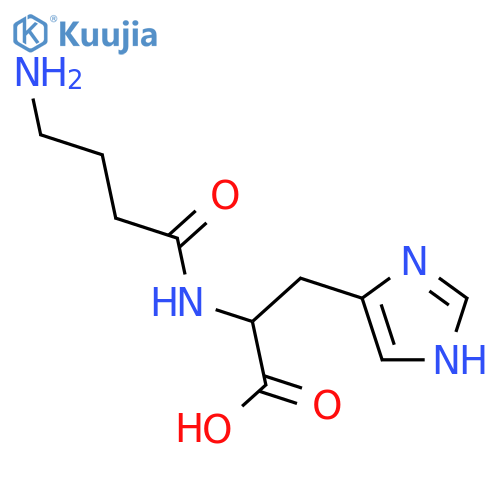 (2S)-2-(4-aminobutanamido)-3-(1H-imidazol-4-yl)propanoic acid structure