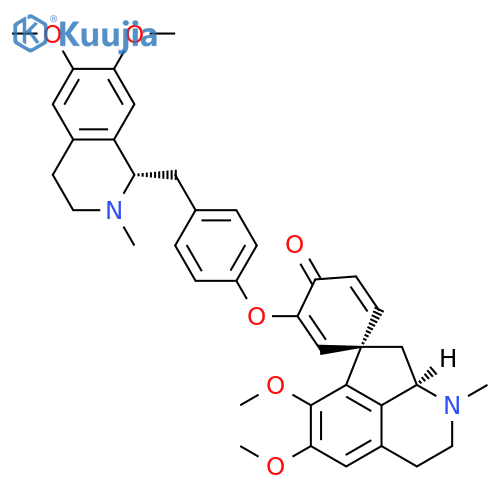 3-{4-[(6,7-dimethoxy-2-methyl-1,2,3,4-tetrahydroisoquinolin-1-yl)methyl]phenoxy}-5',6'-dimethoxy-1'-methyl-2',3',8',8a'-tetrahydro-1'H,4H-spiro[cyclohexa-2,5-diene-1,7'-cyclopenta[ij]isoquinolin]-4-one structure