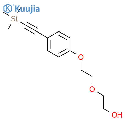 Ethanol, 2-[2-[4-[(trimethylsilyl)ethynyl]phenoxy]ethoxy]- structure