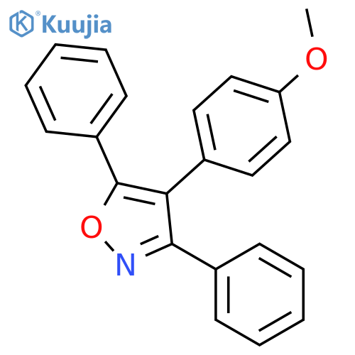 Isoxazole, 4-(4-methoxyphenyl)-3,5-diphenyl- structure
