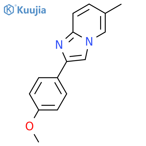 2-(4-methyloxyphenyl)-6-methylimidazo[1,2-a]pyridine structure