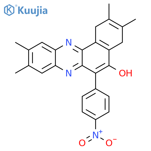 Benzo[a]phenazin-5-ol,1,4-dihydro-2,3,9,10-tetramethyl-6-(4-nitrophenyl)- structure
