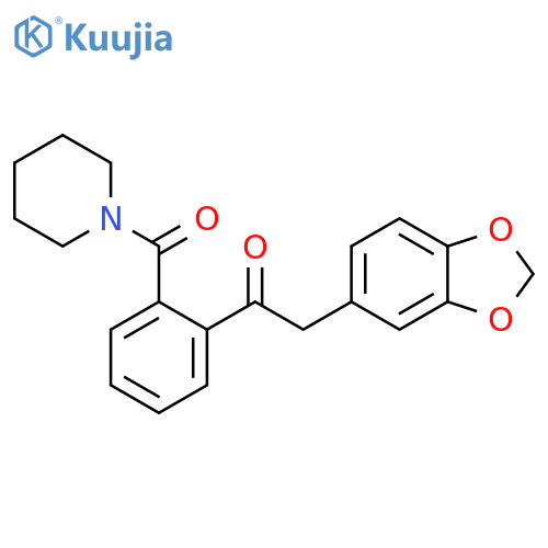 Piperidine, 1-[2-(1,3-benzodioxol-5-ylacetyl)benzoyl]- structure