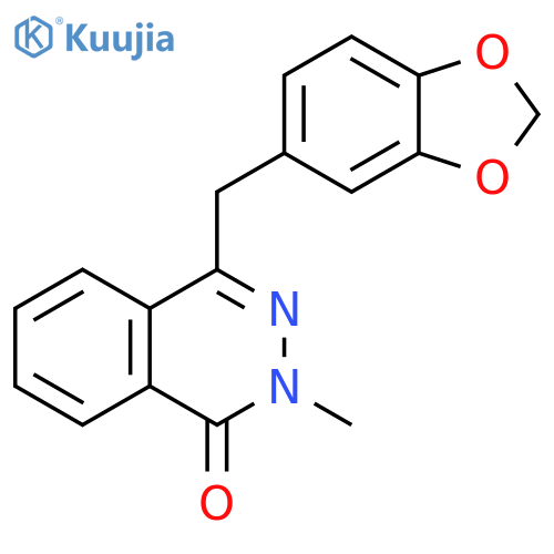 1(2H)-Phthalazinone, 4-(1,3-benzodioxol-5-ylmethyl)-2-methyl- structure