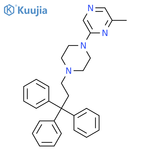 2-methyl-6-[4-(3,3,3-triphenylpropyl)piperazin-1-yl]pyrazine structure