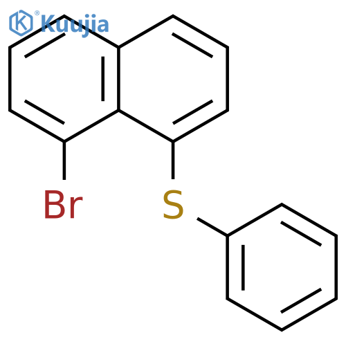 Naphthalene, 1-bromo-8-(phenylthio)- structure