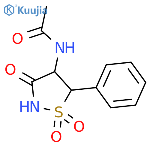 Acetamide,N-(1,1-dioxido-3-oxo-5-phenyl-4-isothiazolidinyl)-, cis- (9CI) structure