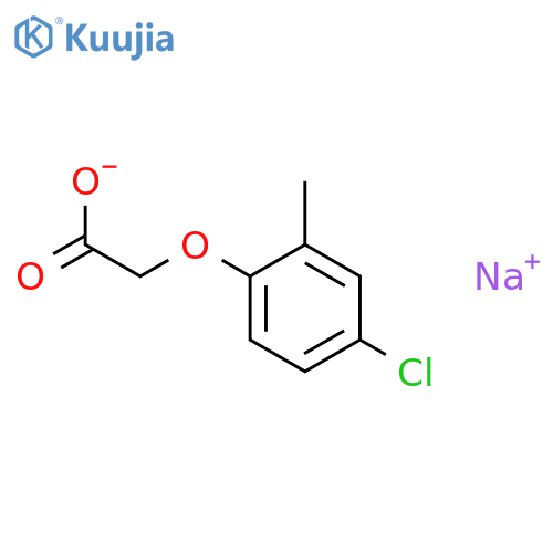 4-chloro-O-tolyloxyacetic acid, sodium salt structure