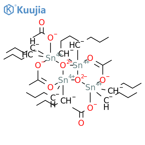 Tin, bis[μ-(acetato-κO:κO')]bis(acetato-κO)octabutyldi-μ3-oxotetra- (9CI) structure