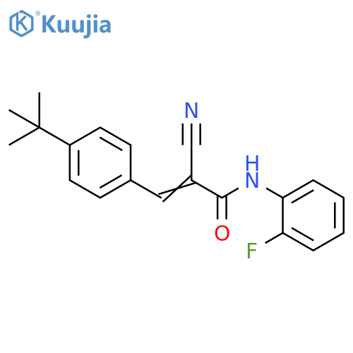 2-Propenamide, 2-cyano-3-[4-(1,1-dimethylethyl)phenyl]-N-(2-fluorophenyl)- structure