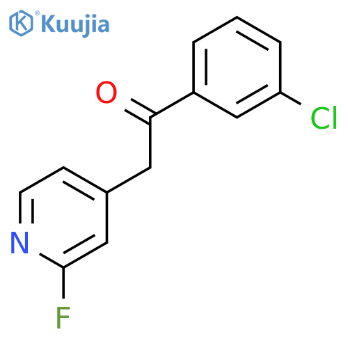1-(3-Chlorophenyl)-2-(2-fluoro-4-pyridyl)ethanone structure