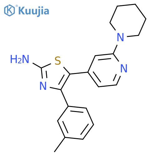 2-Thiazolamine, 4-(3-methylphenyl)-5-[2-(1-piperidinyl)-4-pyridinyl]- structure