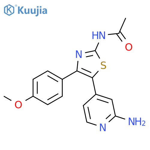 N-[5-(2-Amino-4-pyridyl)-4-(4-methoxyphenyl)-1,3-thiazol-2-YL]acetamide structure