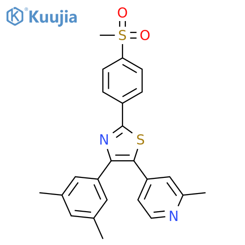 4-{4-(3,5-Dimethylphenyl)-2-[4-(methanesulfonyl)phenyl]-1,3-thiazol-5-yl}-2-methylpyridine structure