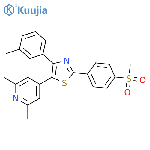 4-{2-[4-(Methanesulfonyl)phenyl]-4-(3-methylphenyl)-1,3-thiazol-5-yl}-2,6-dimethylpyridine structure