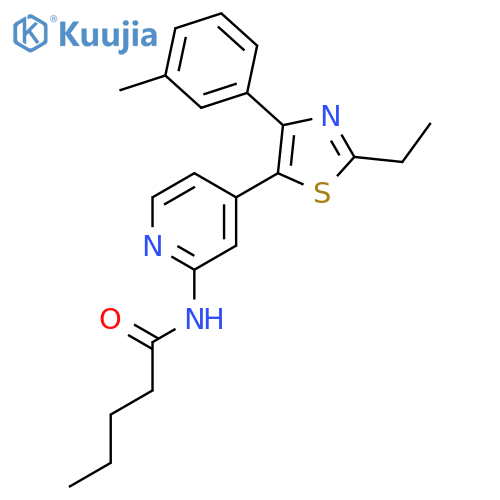 Pentanamide, N-[4-[2-ethyl-4-(3-methylphenyl)-5-thiazolyl]-2-pyridinyl]- structure