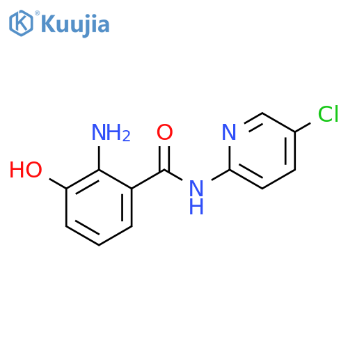 Benzamide, 2-amino-N-(5-chloro-2-pyridinyl)-3-hydroxy- structure
