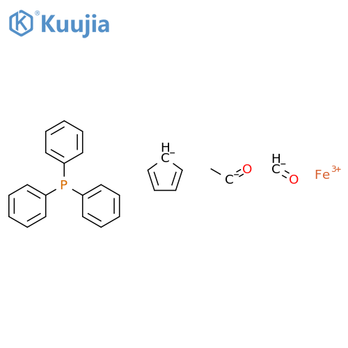 Iron, acetylcarbonyl(h5-2,4-cyclopentadien-1-yl)(triphenylphosphine)-,stereoisomer (9CI) structure