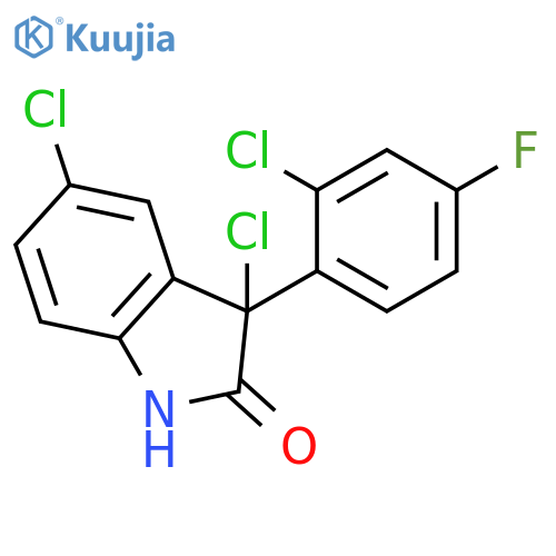 2H-Indol-2-one, 3,5-dichloro-3-(2-chloro-4-fluorophenyl)-1,3-dihydro- structure