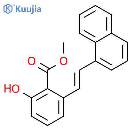 methyl 2-hydroxy-6-[(E)-2-(1-naphthyl)vinyl]benzoate structure