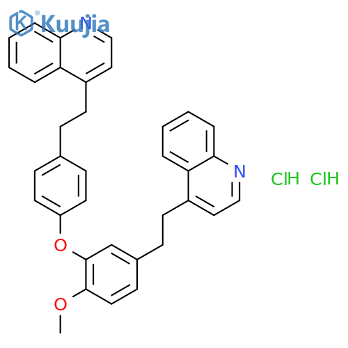 4-[2-(4-{2-methoxy-5-[2-(4-quinolinyl)ethyl]phenoxy}phenyl)ethyl] Quinoline Dihydrochloride structure