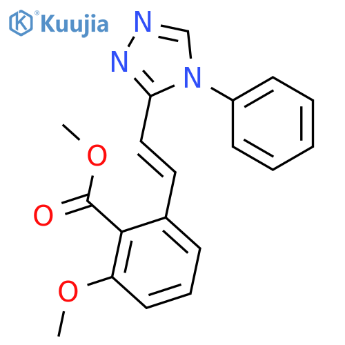 methyl 2-methoxy-6-[(Z)-2-(4-phenyl-1,2,4-triazol-3-yl)vinyl]benzoate structure