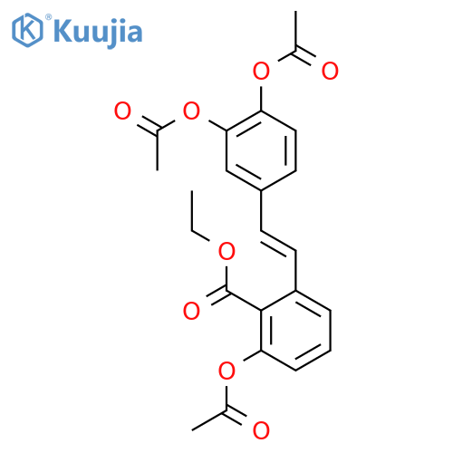 ethyl 2-acetoxy-6-[(E)-2-(3,4-diacetoxyphenyl)vinyl]benzoate structure