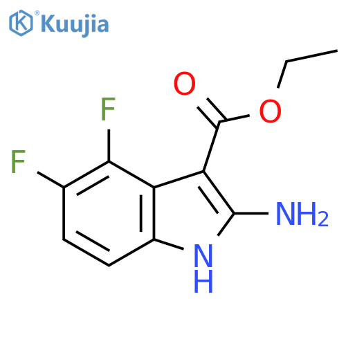 1H-Indole-3-carboxylic acid, 2-amino-4,5-difluoro-, ethyl ester structure