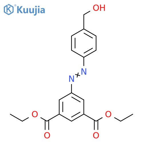 1,3-Benzenedicarboxylic acid, 5-[[4-(hydroxymethyl)phenyl]azo]-, diethylester structure