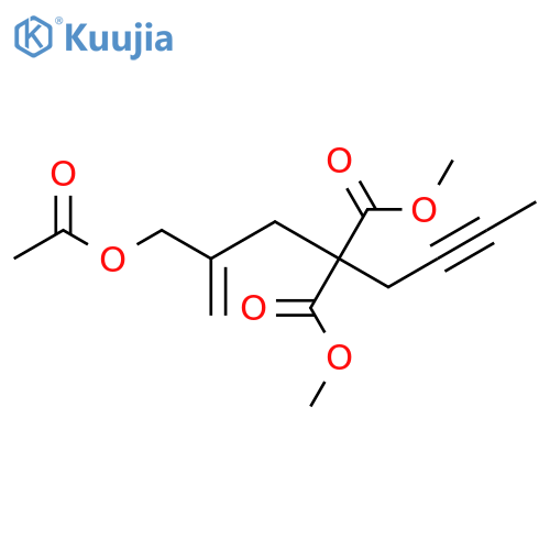 Propanedioic acid, [2-[(acetyloxy)methyl]-2-propenyl]-2-butynyl-,dimethyl ester structure