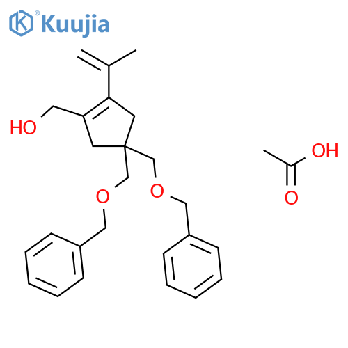 1-Cyclopentene-1-methanol,2-(1-methylethenyl)-4,4-bis[(phenylmethoxy)methyl]-, acetate structure