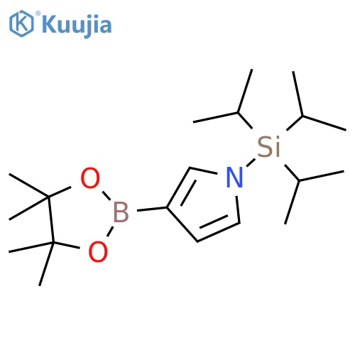 3-(tetramethyl-1,3,2-dioxaborolan-2-yl)-1-[tris(propan-2-yl)silyl]-1H-pyrrole structure