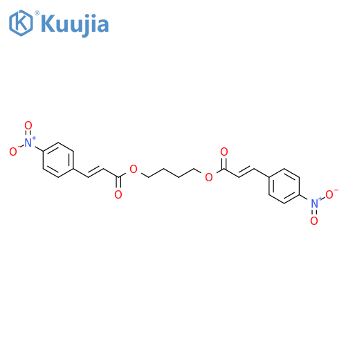 4-[(e)-3-(4-nitrophenyl)prop-2-enoyl]oxybutyl (z)-3-(4-nitrophenyl)prop-2-enoate structure