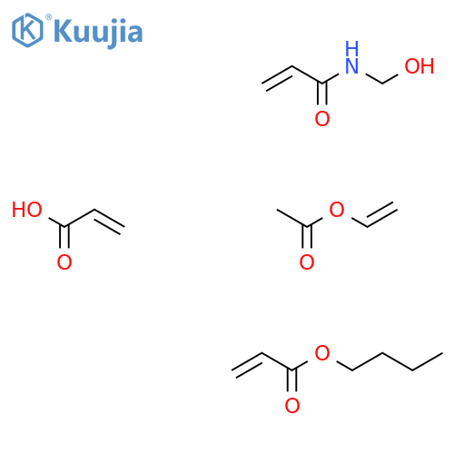 Butyl prop-2-enoate; ethenyl acetate; N-(hydroxymethyl)prop-2-enamide; prop-2-enoic acid structure