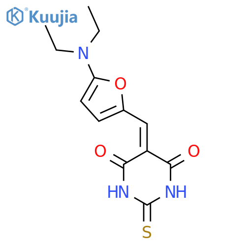 <br>5-{[5-(diethylamino)-2-furyl]methylene}-2-thioxodihydropyrimidine-4,6(1H,5H )-dione structure