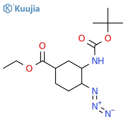 ethyl (1S,3R,4S)-4-azido-3-{[(tert-butoxy)carbonyl]amino}cyclohexane-1-carboxylate structure