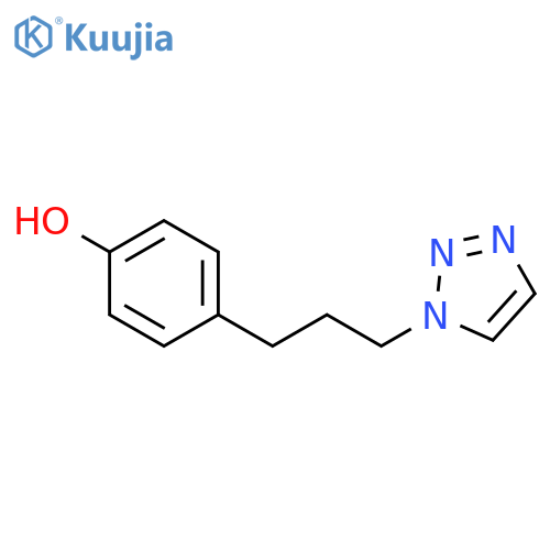 Phenol, 4-[3-(1H-1,2,3-triazol-1-yl)propyl]- structure