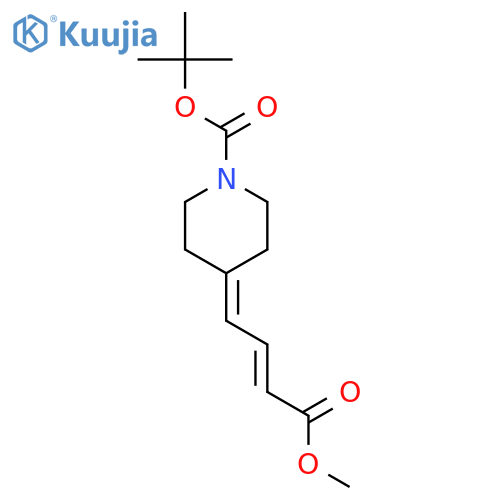 tert-butyl 4-(4-methoxy-4-oxobut-2-en-1-ylidene)piperidine-1-carboxylate structure