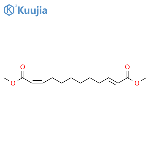2,10-Dodecadienedioic acid, dimethyl ester, (E,Z)- structure