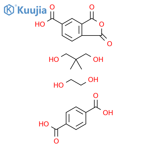 1,4-Benzenedicarboyxlic acid, polymer with 1,3-dihydro-1,3-dioxo-5-isobenzofurancarboxylic acid, 2,2-dimethyl-1,3-propanediol and 1,2-ethanediol structure