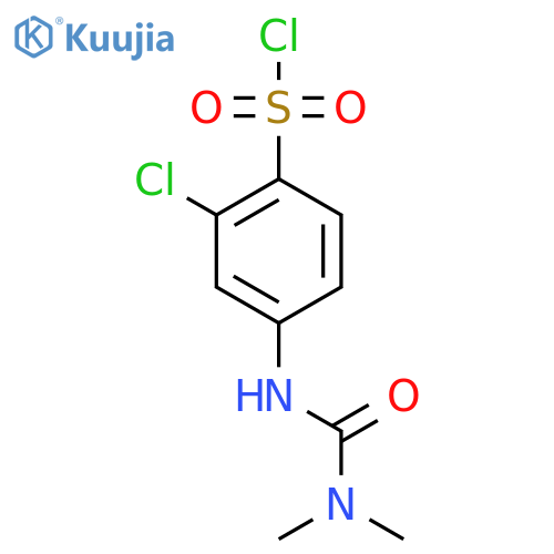 2-Chloro-4-[[(dimethylamino)carbonyl]amino]benzenesulfonyl chloride structure