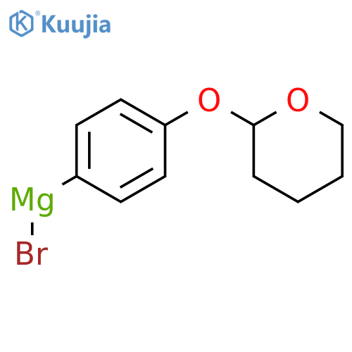 Magnesium,bromo[4-[(tetrahydro-2H-pyran-2-yl)oxy]phenyl]- structure