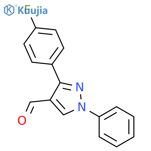 3-(4-Fluorophenyl)-1-phenyl-1H-pyrazole-4-carbaldehyde structure