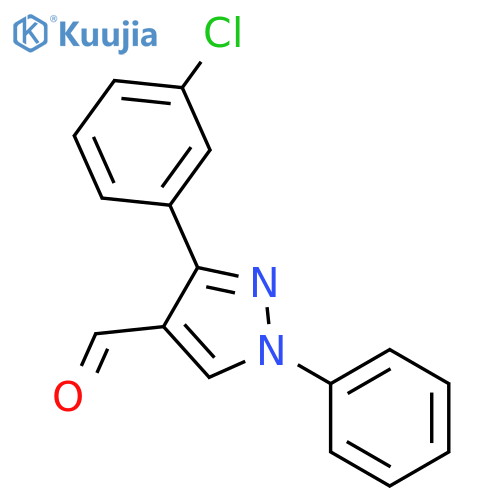 3-(3-Chlorophenyl)-1-phenyl-1H-pyrazole-4-carbaldehyde structure
