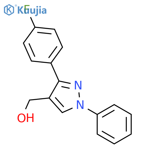 3-(4-fluorophenyl)-1-phenyl-1H-pyrazol-4-ylmethanol structure