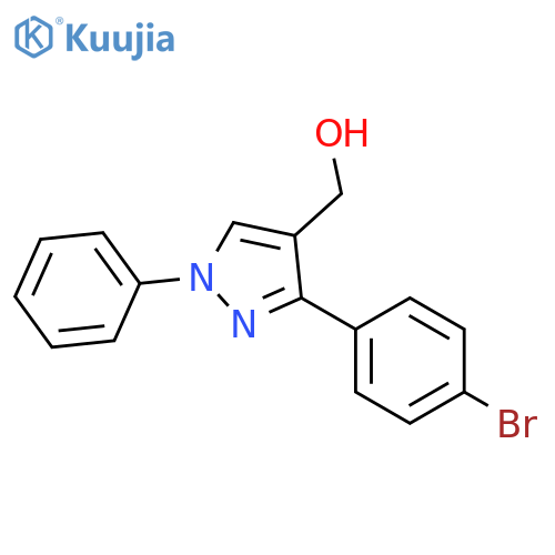 [3-(4-bromophenyl)-1-phenyl-1H-pyrazol-4-yl]methanol structure