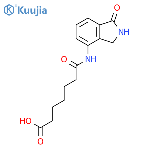 Heptanoic acid, 7-[(2,3-dihydro-1-oxo-1H-isoindol-4-yl)amino]-7-oxo- structure