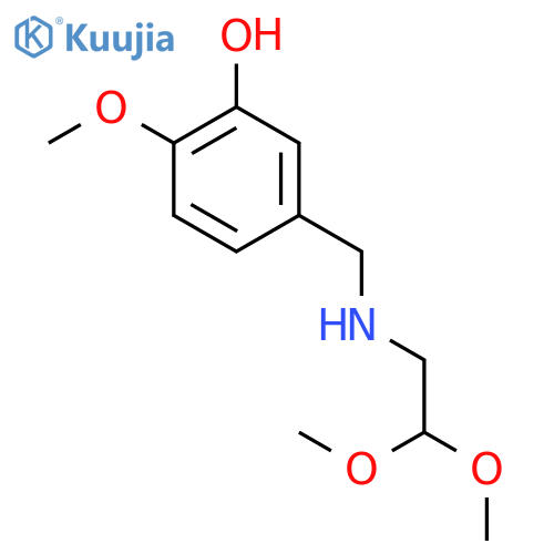 Phenol,5-[[(2,2-dimethoxyethyl)amino]methyl]-2-methoxy- structure