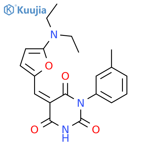 2,4,6(1H,3H,5H)-Pyrimidinetrione,5-[[5-(diethylamino)-2-furanyl]methylene]-1-(3-methylphenyl)- structure